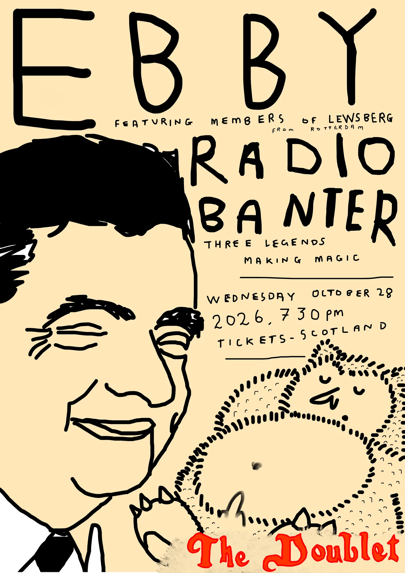 Ebby and Radio Banter at The Doublet, Wednesday 28 October 2026